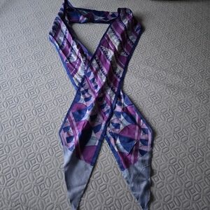 Geometric Purple and Blue Scarf